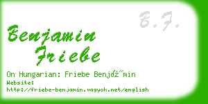 benjamin friebe business card